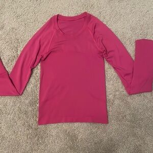 sonic pink lululemon swiftly tech long sleeve